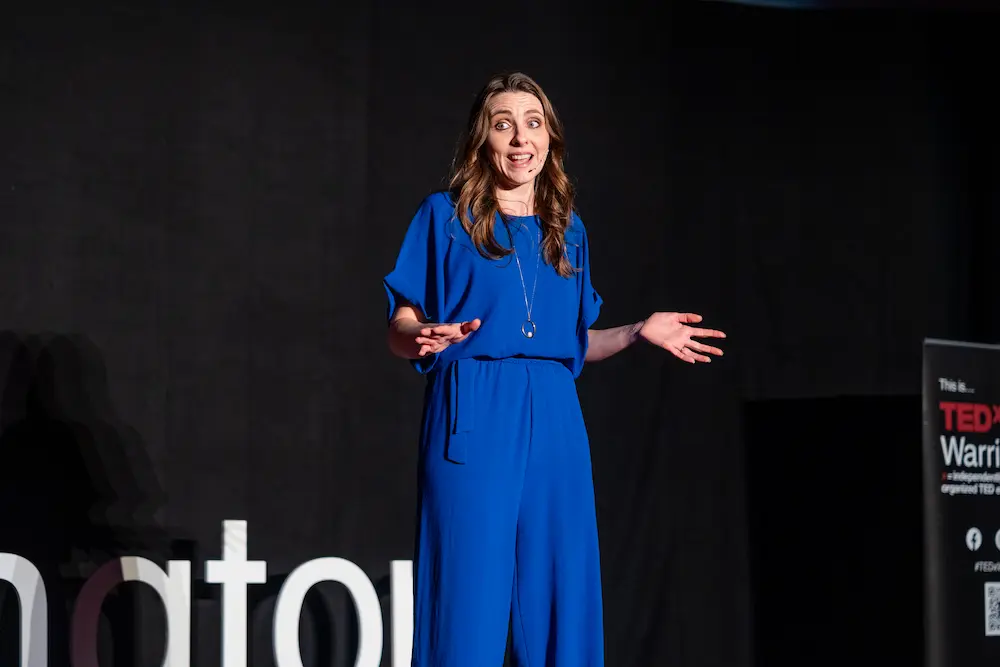Dr Jess Morgan speaking at TEDxWarrington